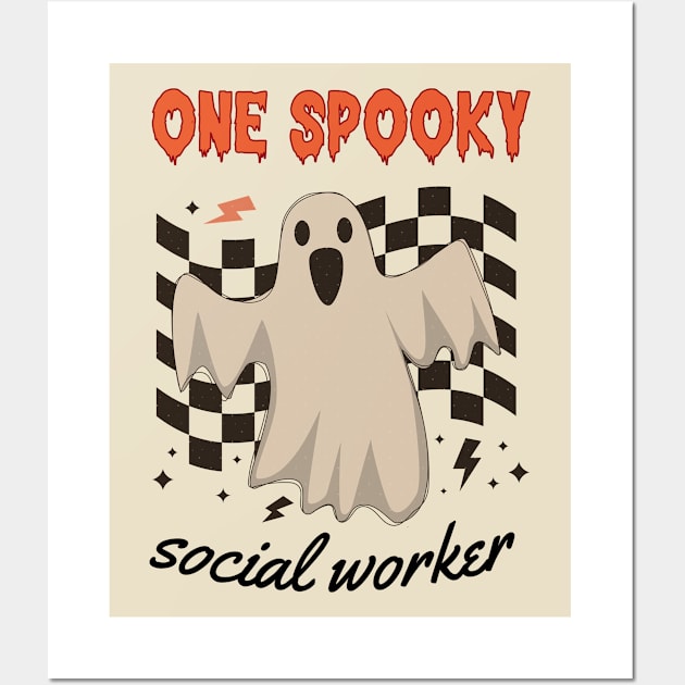 Licensed Clinical Social Worker - Spooky Halloween Design Wall Art by best-vibes-only